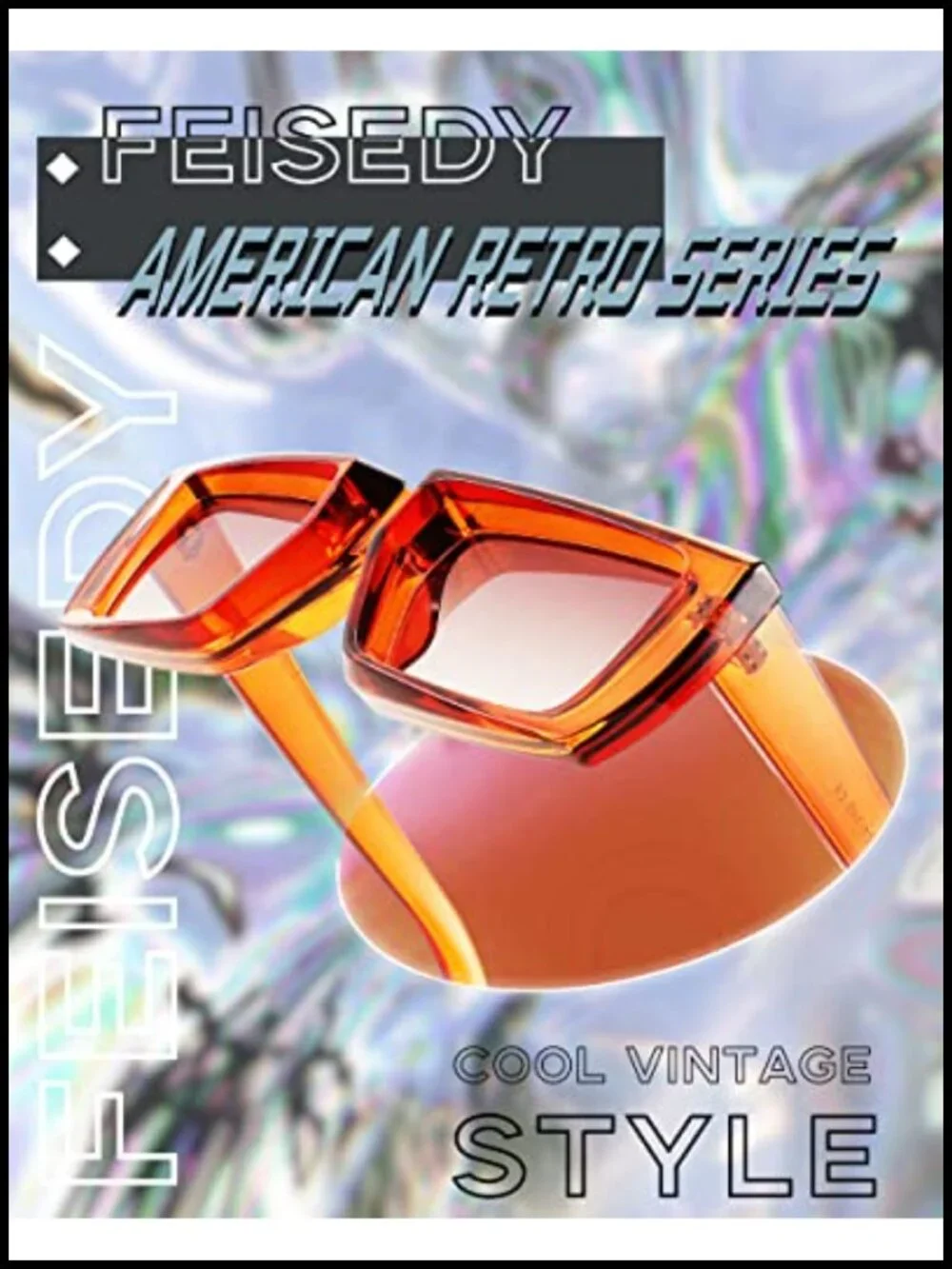 Retro Rectangular Sunglasses with UV400 Protection